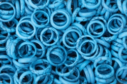Bagues en Turquoise compos�. 6 mm, 50 pcs