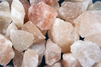 Salt nuggets in plastic bag