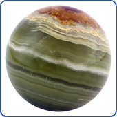 Balls from onyx marble