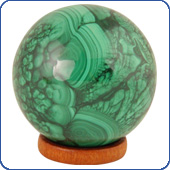 Balls from Malachite