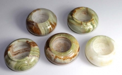 Teelichter Rund Onyx-Marmor (Aragonit) B-Qualitt