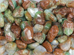 Chrysopras Trommelsteine B-Qualitt