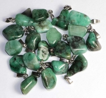 Anhnger Smaragd mit 925er Silberse