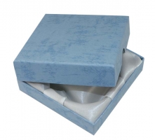 Geschenkkarton hellblau marmoriert 8.7x8.7x2 cm