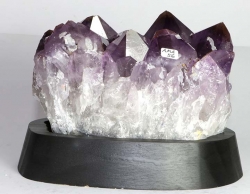 Amethyst on wooden base No. 56