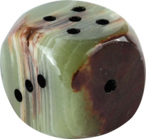 Wrfel 2.5 cm Onyx-Marmor (Aragonit)