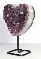 Amethyst Herz Nr. 82 auf Metallstnder