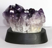 Amethyst on wooden base No. 94