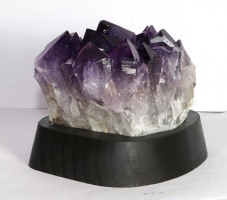Amethyst on wooden base No. 94