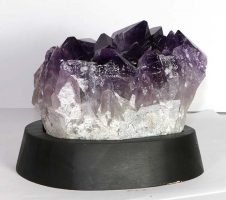 Amethyst on wooden base No. 94