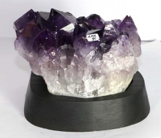 Amethyst on wooden base No. 94