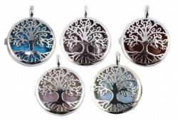 Pendentif mtallique Arbre de Vie avec Pierre