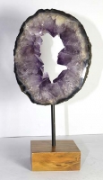 Amethyst Slice with wooden stand No. 123