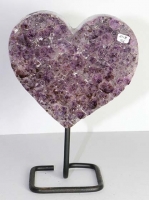 Amethyst Herz Nr. 92 auf Metallstnder
