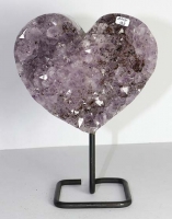 Amethyst Herz Nr. 93 auf Metallstnder