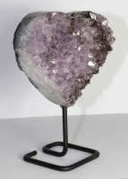 Amethyst Herz Nr. 93 auf Metallstnder