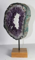 Amethyst Slice with wooden stand No. 133