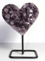 Amethyst Herz Nr. 104 auf Metallstnder
