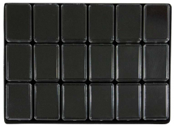 Plastikdosen 38x58 mm mit Display schwarz (10 Sets)