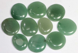 Aventurine green Pocket (Disc) Stones, B-quality