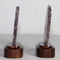 Set Amethystrosen auf Holzsockel Nr. 64