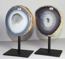 Set Achat-Geoden Nr. 113 auf Metallstnder