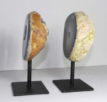 Set Agate Geodes on metal stands No. ACM113