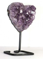 Amethyst Herz Nr. 115 auf Metallstnder