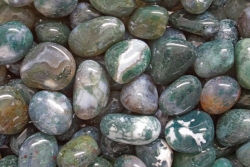 Moosachat Trommelsteine Indien (LOT6)