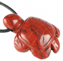 Lochstein Schildkrte Roter Jaspis (LOT144)