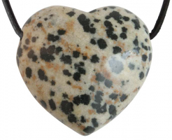 Lochstein Herz Dalmatiner-Jaspis (LOT121)