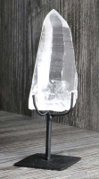 Lemurischer Quarz (Bergkristall) Nr. 3 auf Metallstnder