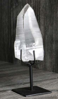 Lemurischer Quarz (Bergkristall) Nr. 3 auf Metallstnder