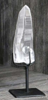 Lemurischer Quarz (Bergkristall) Nr. 3 auf Metallstnder