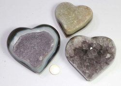 Amethyst Herzen Set Nr. 3 B-Qualitt