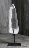 Lemurischer Quarz (Bergkristall) Nr. 13 auf Metallstnder