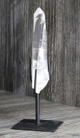 Lemurischer Quarz (Bergkristall) Nr. 5 auf Metallstnder