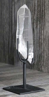 Lemurischer Quarz (Bergkristall) Nr. 5 auf Metallstnder