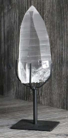 Lemurischer Quarz (Bergkristall) Nr. 6 auf Metallstnder