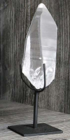 Lemurischer Quarz (Bergkristall) Nr. 6 auf Metallstnder