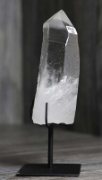Lemurischer Quarz (Bergkristall) Nr. 15 auf Metallstnder