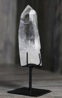 Lemurischer Quarz (Bergkristall) Nr. 15 auf Metallstnder