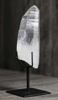 Lemurischer Quarz (Bergkristall) Nr. 18 auf Metallstnder