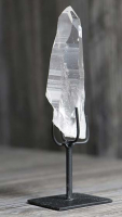 Lemurischer Quarz (Bergkristall) Nr. 20 auf Metallstnder