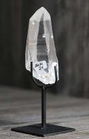 Lemurischer Quarz (Bergkristall) Nr. 21 Metallstnder