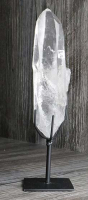 Lemurischer Quarz (Bergkristall) Nr. 24 auf Metallstnder