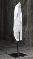 Lemurischer Quarz (Bergkristall) Nr. 24 auf Metallstnder