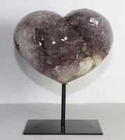 Amethyst Herz Nr. 142 auf Metallstnder