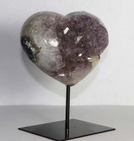 Amethyst Herz Nr. 142 auf Metallstnder