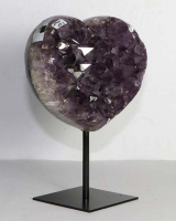 Amethyst Herz Nr. 143 auf Metallstnder